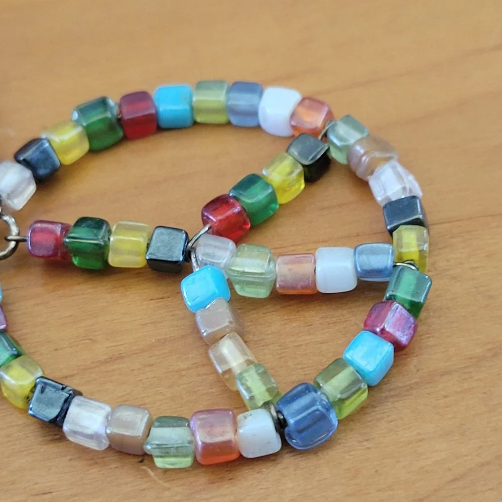 ZANY ZEN Multicolor Beaded Necklace Pair Long Boho 34 Inch